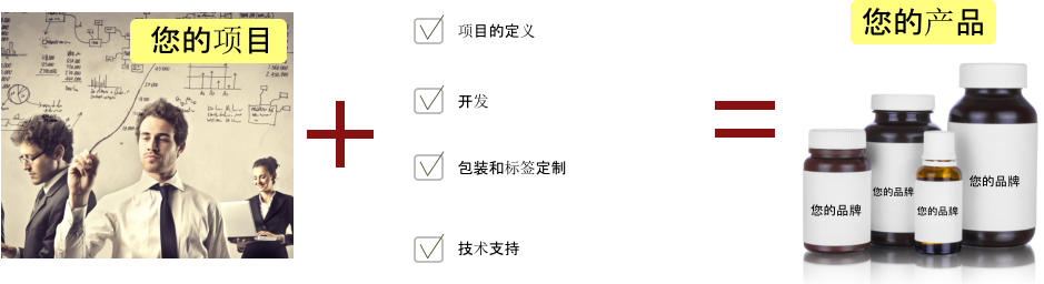 您的项目 项目的定义 开发 包装和标签定制 技术支持 您的产品 您的品牌 您的品牌 您的品牌 您的品牌